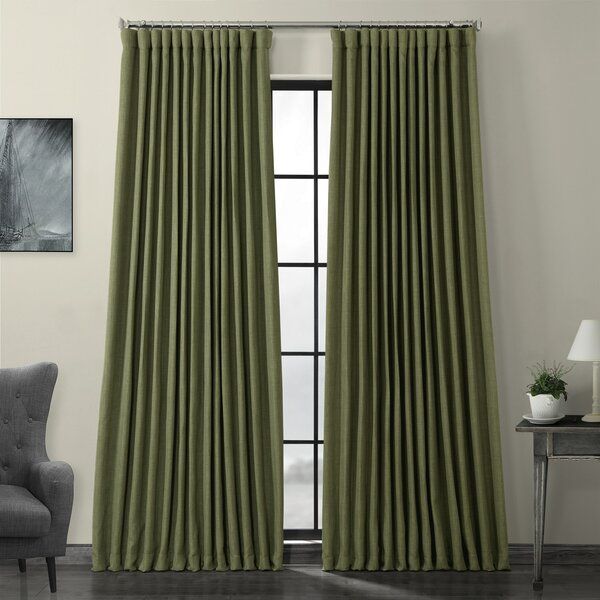 Extra Wide Width Curtains | Wayfair Pertaining To Faux Silk Extra Wide Blackout Single Curtain Panels (View 5 of 25)