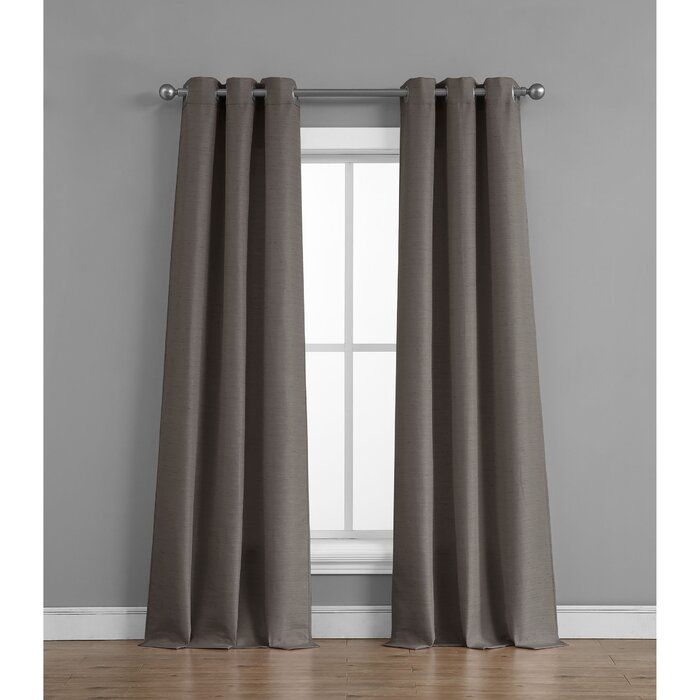 Fareham Raw Faux Silk Semi Sheer Grommet Curtain Panels Throughout Raw Silk Thermal Insulated Grommet Top Curtain Panel Pairs (View 15 of 25)