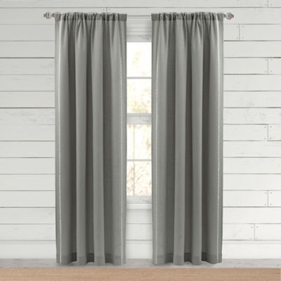 Farmhouse Hanley 63" Rod Pocket Window Curtain Panel In Grey Pertaining To Knotted Tab Top Window Curtain Panel Pairs (View 9 of 25)
