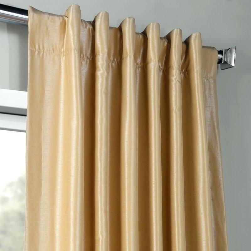 Faux Dupioni Silk Curtains – Whorde Intended For True Blackout Vintage Textured Faux Silk Curtain Panels (View 17 of 25)
