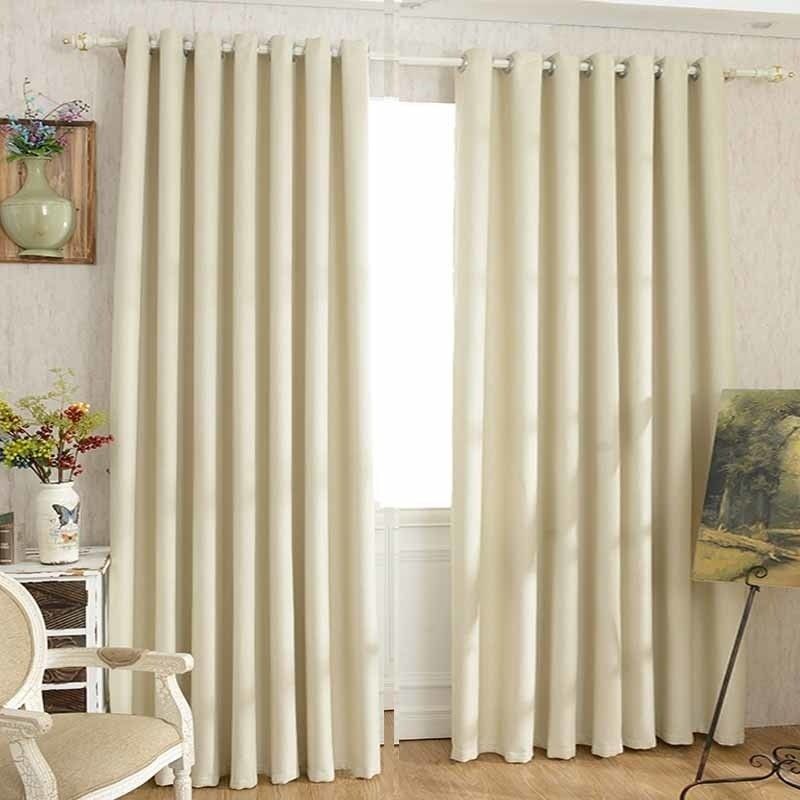 Faux Linen Blackout Curtains For Living Room Home Decor Window Curtains For  Bedroom Rideaux Window Customized Color 01 Processing Hooks Top Size W100 For Faux Linen Blackout Curtains (View 12 of 25)