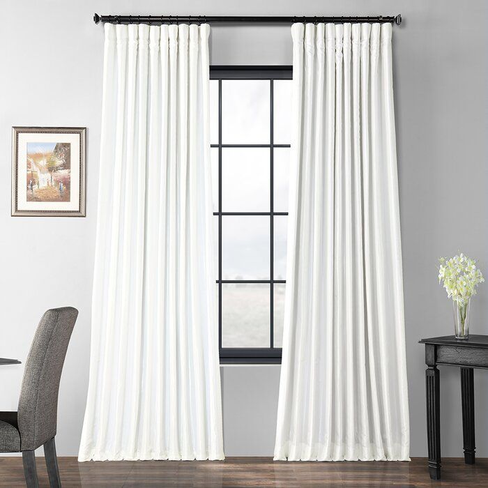 Faux Silk Extra Wide Taffeta Blackout Single Curtain Panel Pertaining To Faux Silk Extra Wide Blackout Single Curtain Panels (View 1 of 25)