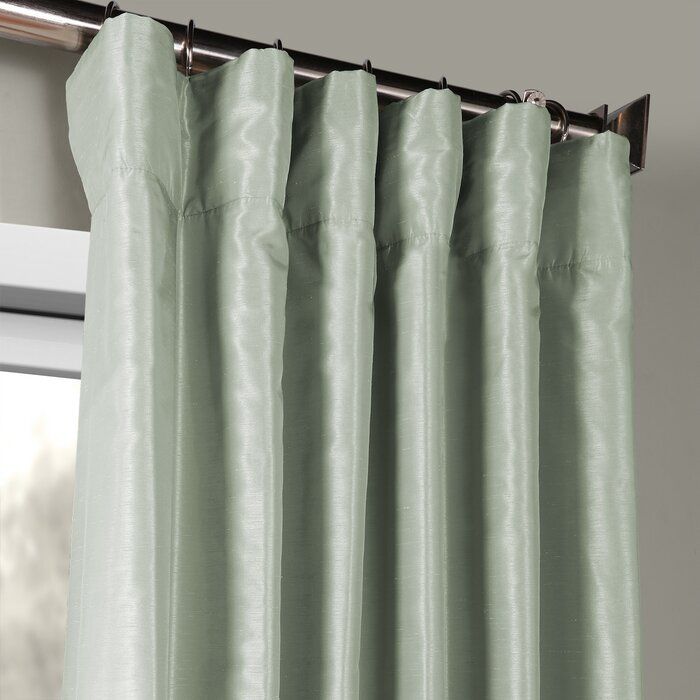 Forbell Solid Vintage Textured Faux Dupioni Silk Rod Pocket Single Curtain  Panel For Vintage Faux Textured Dupioni Silk Curtain Panels (View 4 of 25)