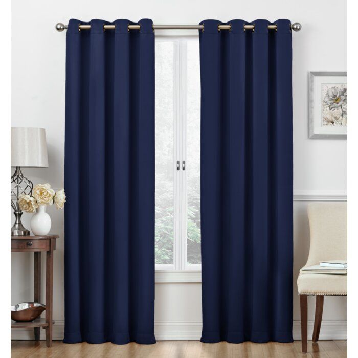 Frohna Solid Color Room Darkening Thermal Grommet Panel Pair Inside Solid Thermal Insulated Blackout Curtain Panel Pairs (View 7 of 25)