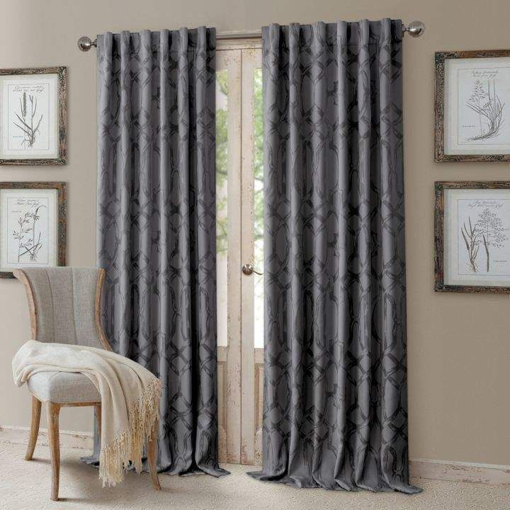 Geometric Curtain Panels – Shopstyle Throughout Kaiden Geometric Room Darkening Window Curtains (View 21 of 25)