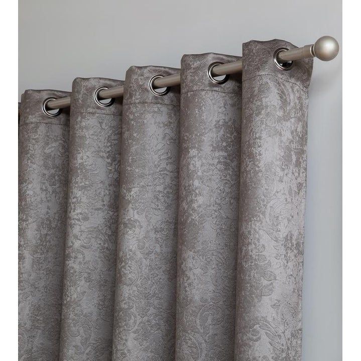 Gracewood Hollow Plakalo Embossed Thermal Weaved Blackout Grommet Drapery  Curtains Intended For Embossed Thermal Weaved Blackout Grommet Drapery Curtains (View 2 of 25)