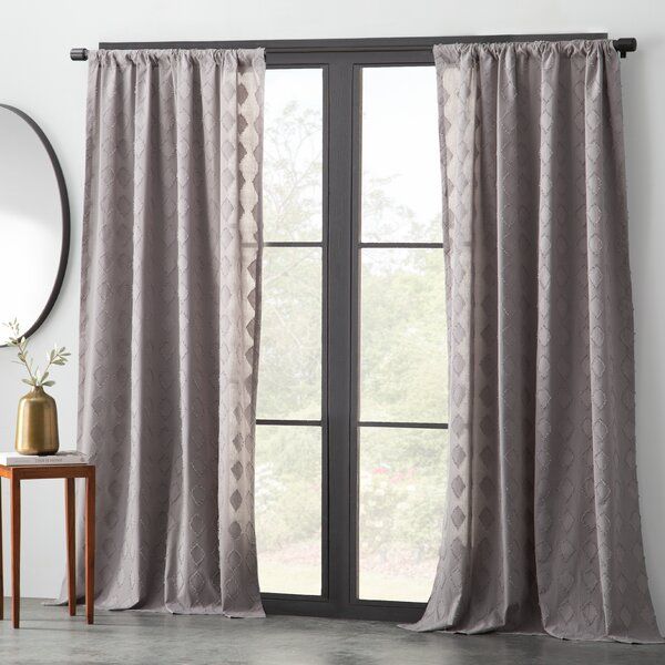 Gray Diamond Curtains | Wayfair In Ruffle Diamond Curtain Panel Pairs (View 22 of 25)