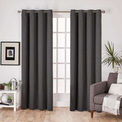 Gray – Set – Charcoal – Curtains & Drapes – Window Pertaining To Oxford Sateen Woven Blackout Grommet Top Curtain Panel Pairs (View 13 of 25)