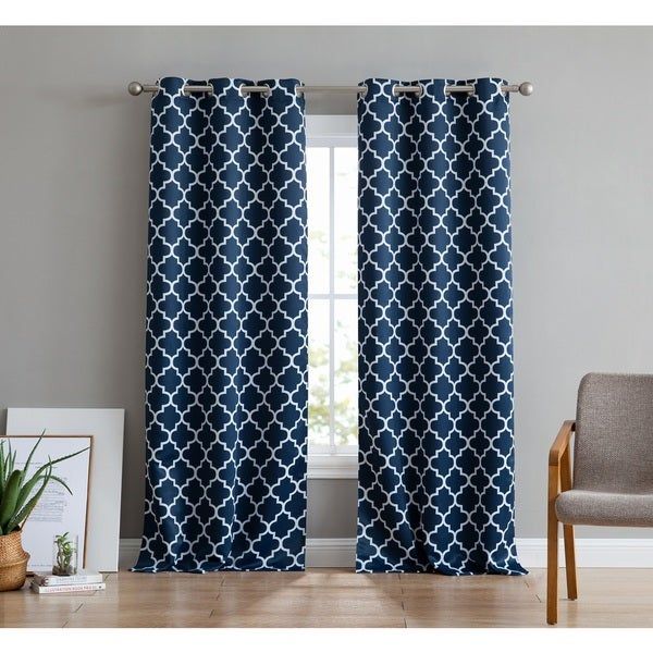 Grommet Curtains Blackout – Easy Home Decorating Ideas With Superior Leaves Insulated Thermal Blackout Grommet Curtain Panel Pairs (View 11 of 25)