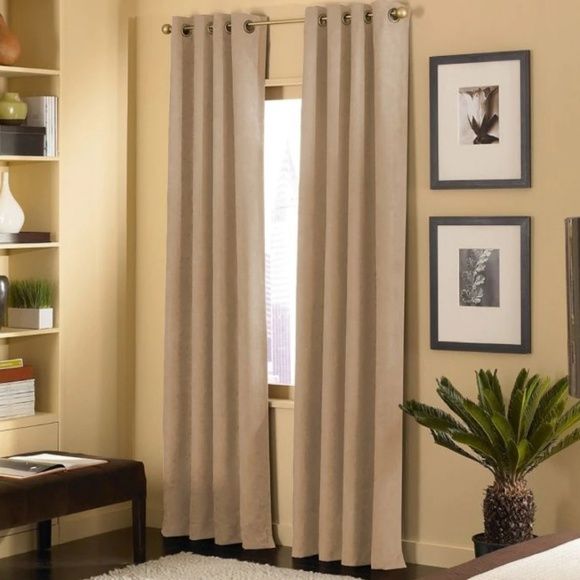 Grommet Top Faux Suede Window Curtain Panels Within Eclipse Trevi Blackout Grommet Window Curtain Panels (View 16 of 25)