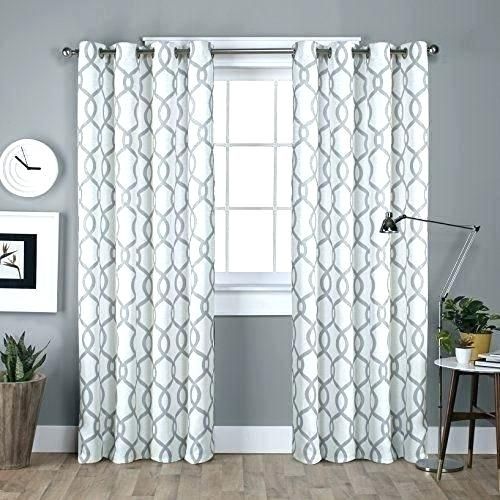 Grommet Top Window Curtain Panels Set Of 2 Pair Black Pearl Intended For Knotted Tab Top Window Curtain Panel Pairs (View 18 of 25)