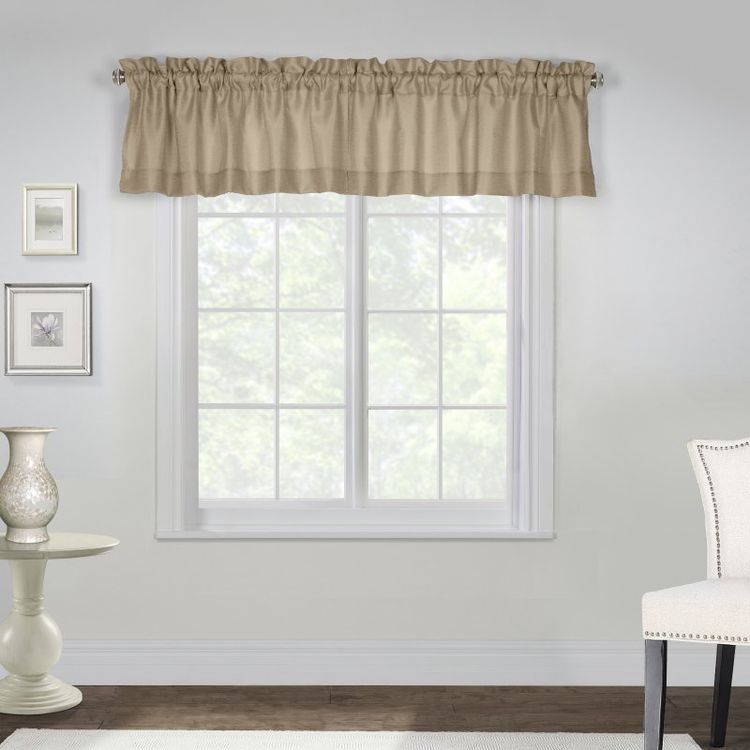 Habitat Pretty Storm Pole Top Window Valance Gold – 139205 Inside Chester Polyoni Pintuck Curtain Panels (View 14 of 25)