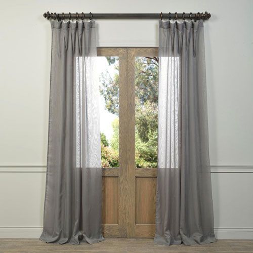 Half Price Drapes Signature Birch French Linen Sheer Single With Signature French Linen Curtain Panels (View 9 of 25)