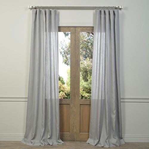 Half Price Drapes Signature Birch French Linen Sheer Single Within Signature French Linen Curtain Panels (View 4 of 25)