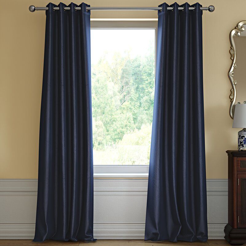 Hallman Solid Max Blackout Thermal Grommet Single Curtain Panel In Luxury Collection Faux Leather Blackout Single Curtain Panels (View 8 of 25)
