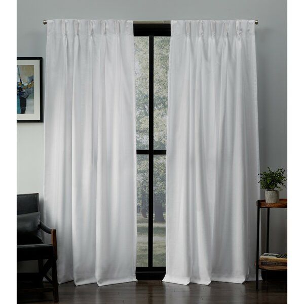Heil Solid Light Filtering Pinch Pleat Curtain Panels Within Solid Cotton Pleated Curtains (View 24 of 25)