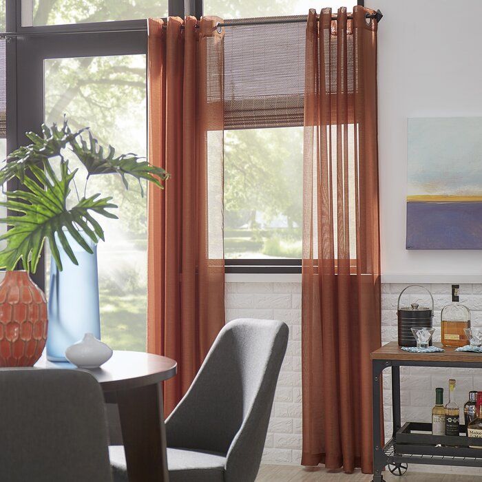 Highlawn Solid Sheer Grommet Curtain Panels Regarding Grommet Curtain Panels (View 10 of 25)