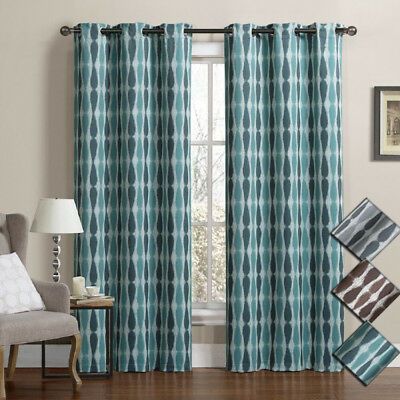 Hip Mansoon Blackout Grommet Curtain Panels (Pair) | Ebay Inside Blackout Grommet Curtain Panels (View 12 of 25)