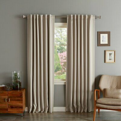 Home & Garden, Window Treatments & Hardware, Curtains Regarding Tuscan Thermal Backed Blackout Curtain Panel Pairs (View 13 of 25)