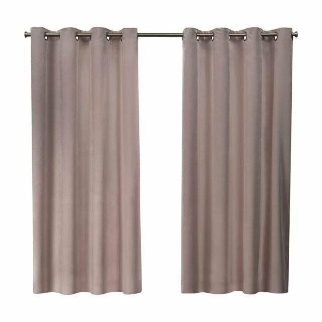 Home Velvet Heavyweight Grommet Top Curtain Panel Pair Pertaining To Velvet Heavyweight Grommet Top Curtain Panel Pairs (View 2 of 25)