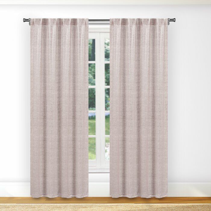 Honaker Metallic Pole Top Solid Blackout Thermal Rod Pocket Curtain Panels Within Total Blackout Metallic Print Grommet Top Curtain Panels (View 20 of 25)