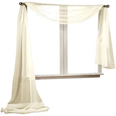 Hot Sheer Scarf Valance – Apt P With Luxury Collection Monte Carlo Sheer Curtain Panel Pairs (View 18 of 25)