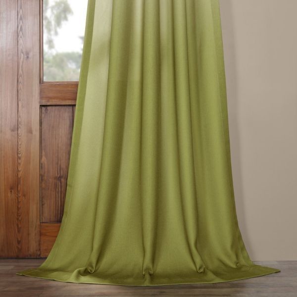 Hpd Half Price Drapes Felch Omb1704 108 Ombre Faux Linen Semi Sheer  Curtain, Olive, 50 X 108 Price In Saudi Arabia | Compare Prices Intended For Ombre Faux Linen Semi Sheer Curtains (View 13 of 25)