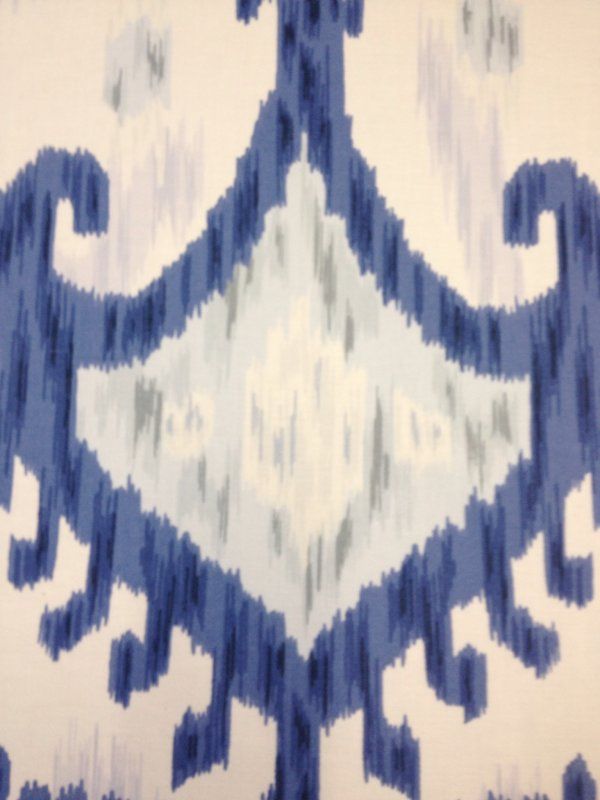 Ikat Indigo Tribal Cotton Print Heavy Weight Cotton Fabric Inside Ikat Blue Printed Cotton Curtain Panels (View 21 of 25)