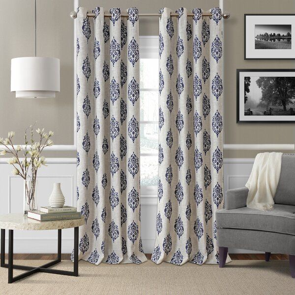 Ikea Curtains | Wayfair Inside Ikat Blue Printed Cotton Curtain Panels (View 15 of 25)
