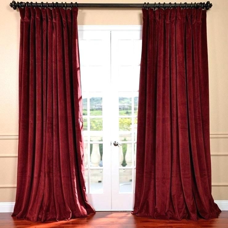 Inch Wide Curtains Inspiration House Mesmerizing Half Price Throughout Signature Ivory Velvet Blackout Single Curtain Panels (View 24 of 25)