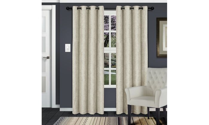 Ivory Waverly Insulated Thermal Blackout Grommet Curtain Intended For Superior Solid Insulated Thermal Blackout Grommet Curtain Panel Pairs (View 1 of 25)