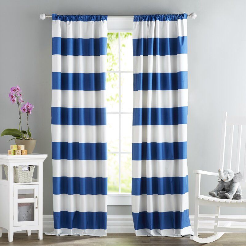 Jameson Striped Blackout Thermal Rod Pocket Single Curtain Panel Intended For Thermal Rod Pocket Blackout Curtain Panel Pairs (View 12 of 25)