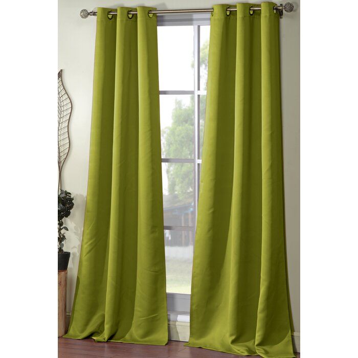 Joss & Main Essentials Solid Blackout Grommet Curtain Panels Regarding Blackout Grommet Curtain Panels (View 22 of 25)