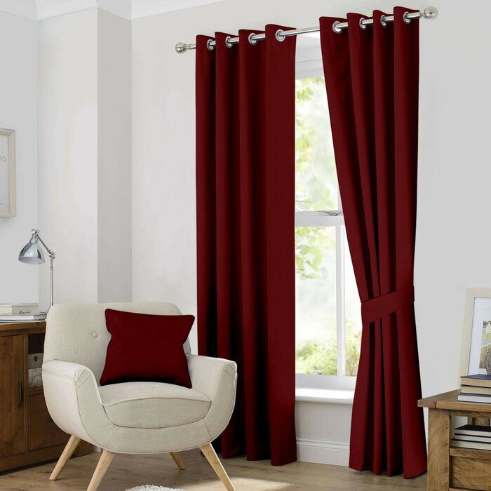 Kaylee Solid Blackout Thermal Grommet Curtain Panels With Regard To Tuscan Thermal Backed Blackout Curtain Panel Pairs (View 3 of 25)