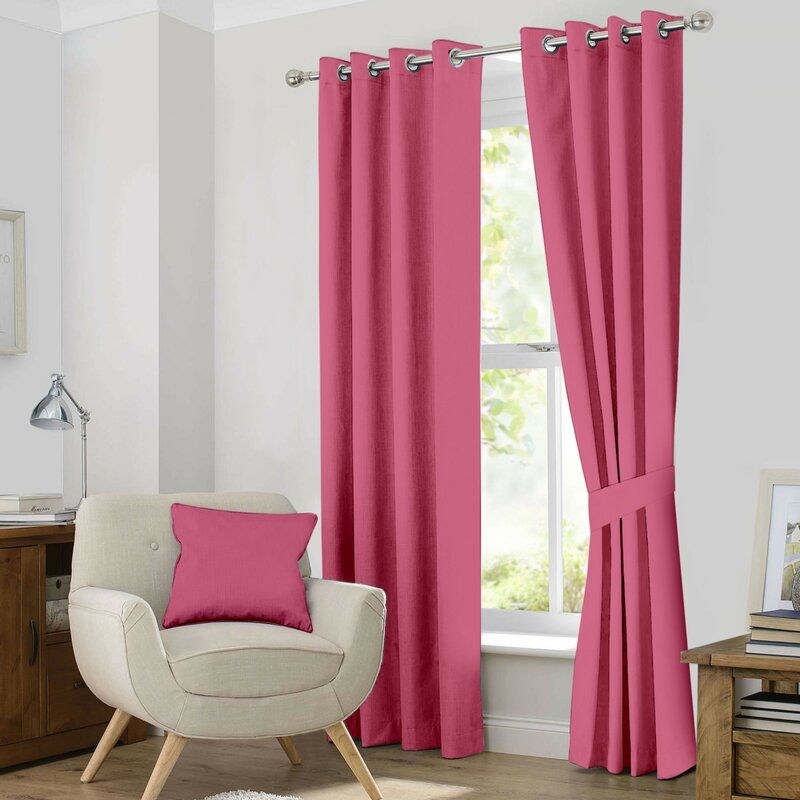 Kaylee Solid Blackout Thermal Grommet Curtain Panels Within Kaylee Solid Crushed Sheer Window Curtain Pairs (View 3 of 25)