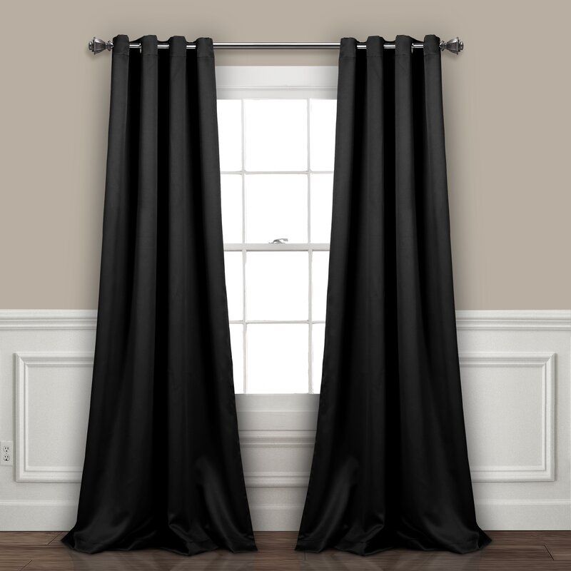 Ketterman Solid Thermal Blackout Grommet Window Panel Pair Pertaining To Thermal Woven Blackout Grommet Top Curtain Panel Pairs (View 5 of 25)