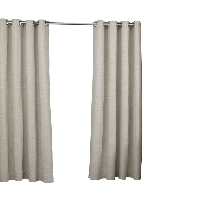 Key Largo Solid Semi Sheer Thermal Grommet Single Curtain Panel Inside Patio Grommet Top Single Curtain Panels (View 19 of 25)
