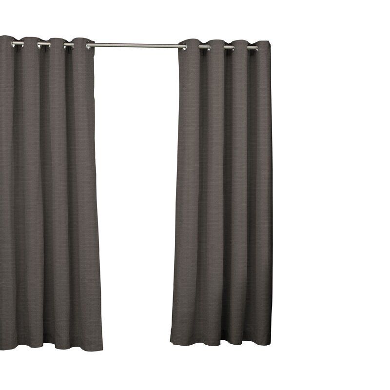 Key Largo Solid Semi Sheer Thermal Grommet Single Curtain Panel Regarding Patio Grommet Top Single Curtain Panels (View 9 of 25)