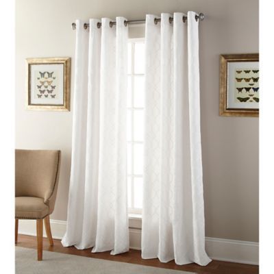 Kings Gate 84" Grommet Window Curtain Panel In White In 2019 In Sunsmart Abel Ogee Knitted Jacquard Total Blackout Curtain Panels (View 4 of 21)