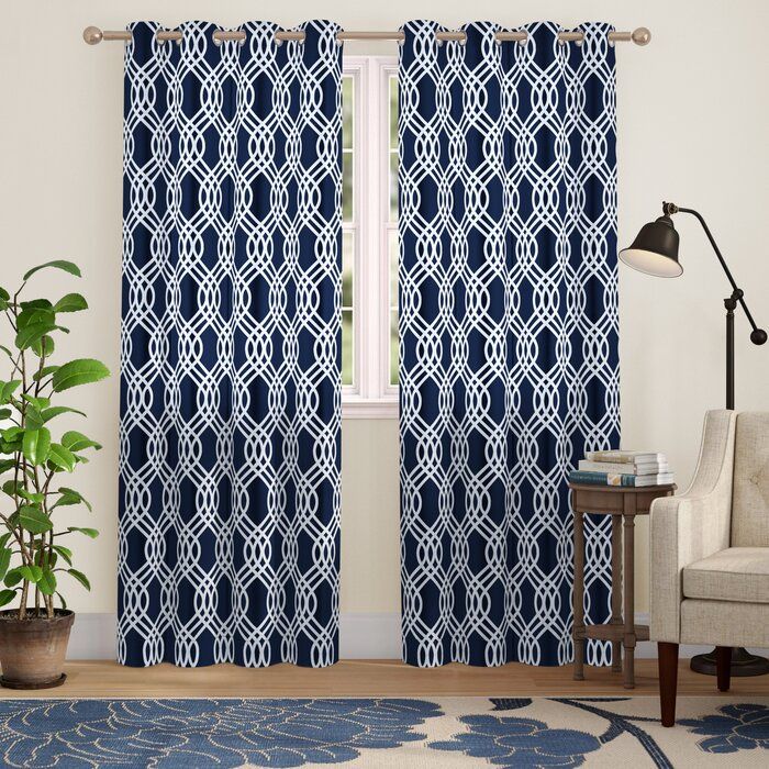 Kinlaw Geometric Blackout Thermal Grommet Curtain Panels Pertaining To Geometric Print Textured Thermal Insulated Grommet Curtain Panels (View 18 of 25)
