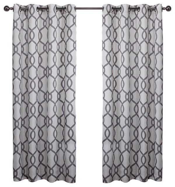 Kochi Linen Blend Grommet Top Window Curtain Panel Pair, 54X108, Black Pearl In Baroque Linen Grommet Top Curtain Panel Pairs (View 14 of 25)