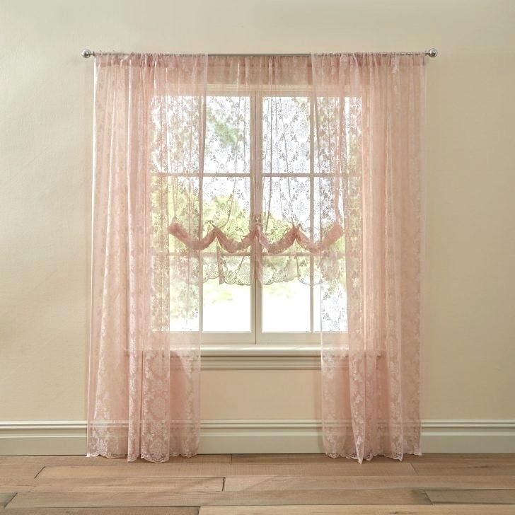 Lace Sheer Curtains Aurora Home Mix Match Blackout Tulle In Mix & Match Blackout Tulle Lace Bronze Grommet Curtain Panel Sets (View 22 of 25)