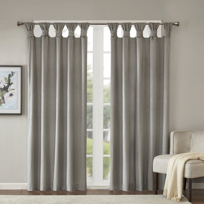 Lewiston Solid Color Room Darkening Tab Top Single Curtain Panel Intended For Twisted Tab Lined Single Curtain Panels (View 10 of 25)