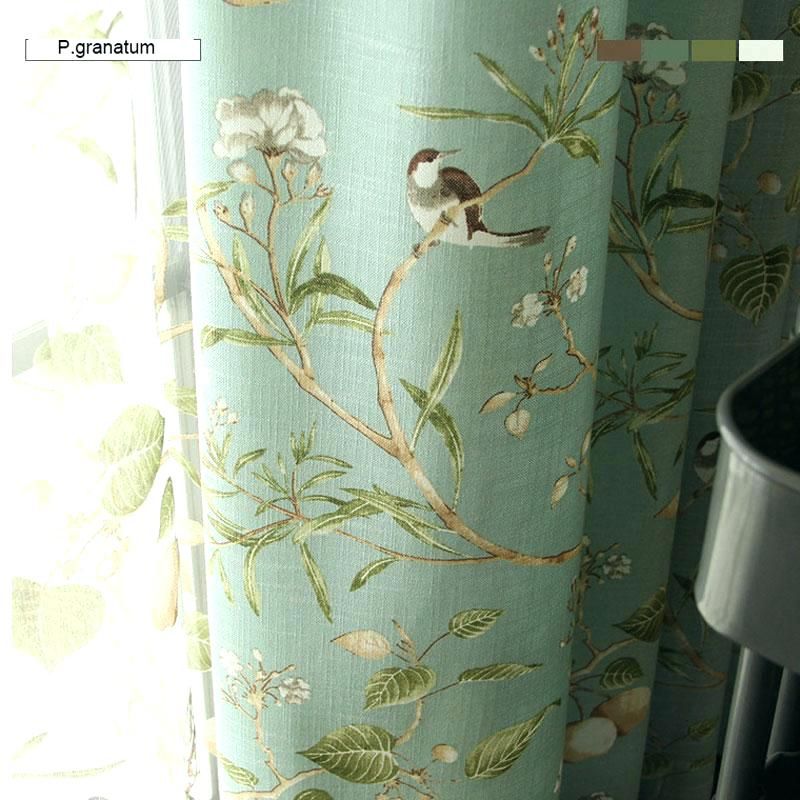 Linen Blue Color Window Curtain Rustic Style Curtains For For Sugar Creek Grommet Top Loha Linen Window Curtain Panel Pairs (View 13 of 26)