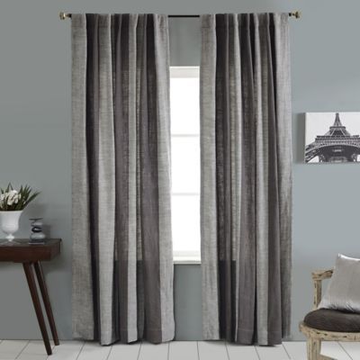 Linen Stripe Vertical Stripe Rod Pocket/back Tab Window Throughout Ombre Stripe Yarn Dyed Cotton Window Curtain Panel Pairs (View 11 of 25)
