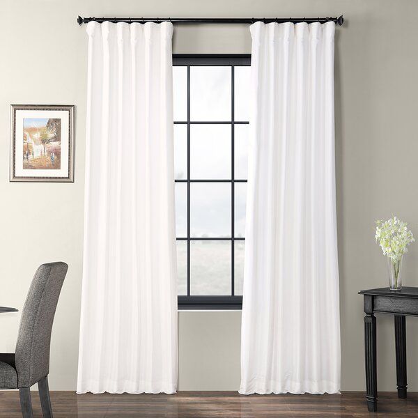 Lochleven Faux Silk Taffeta Solid Room Polyester Darkening Single Curtain  Panel For Solid Faux Silk Taffeta Graphite Single Curtain Panels (View 9 of 25)