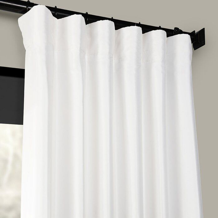 Lochleven Faux Silk Taffeta Solid Room Polyester Darkening Single Curtain  Panel Regarding Solid Faux Silk Taffeta Graphite Single Curtain Panels (View 12 of 25)