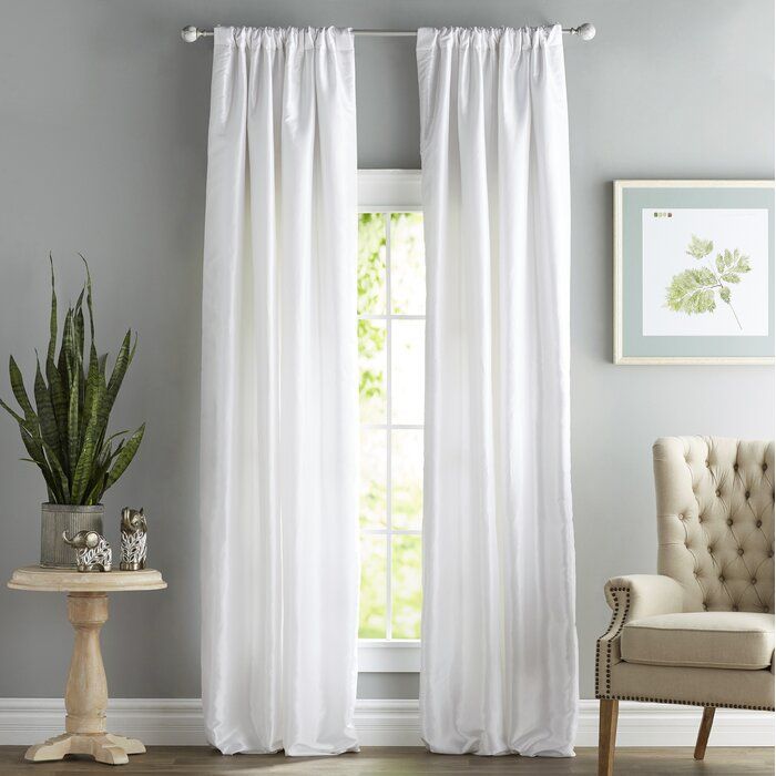 Lochleven Faux Silk Taffeta Solid Room Polyester Darkening Single Curtain  Panel With Regard To Solid Faux Silk Taffeta Graphite Single Curtain Panels (View 5 of 25)