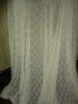Long Ivory Colored Floral Lace Pattern Drapes 4 Panels – Chf Intended For Gray Barn Dogwood Floral Curtain Panel Pairs (View 13 of 25)