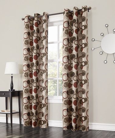 Love This Paprika Jupiter Curtain Panel On #zulily For Intersect Grommet Woven Print Window Curtain Panels (View 24 of 25)